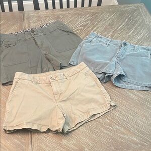 Women's Casual Shorts Set - Green, Gray , and Tan